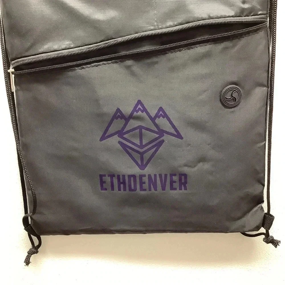 Ethdenver Black Sportswear Adjustable Strap & Front Zipper. New Without Tags